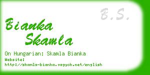 bianka skamla business card
